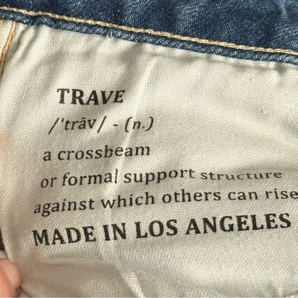 Trave Sweet Emotion Jeans Size 25 Button Fly Cropped Raw Hem Medium Wash MadeUSA - Picture 9 of 11